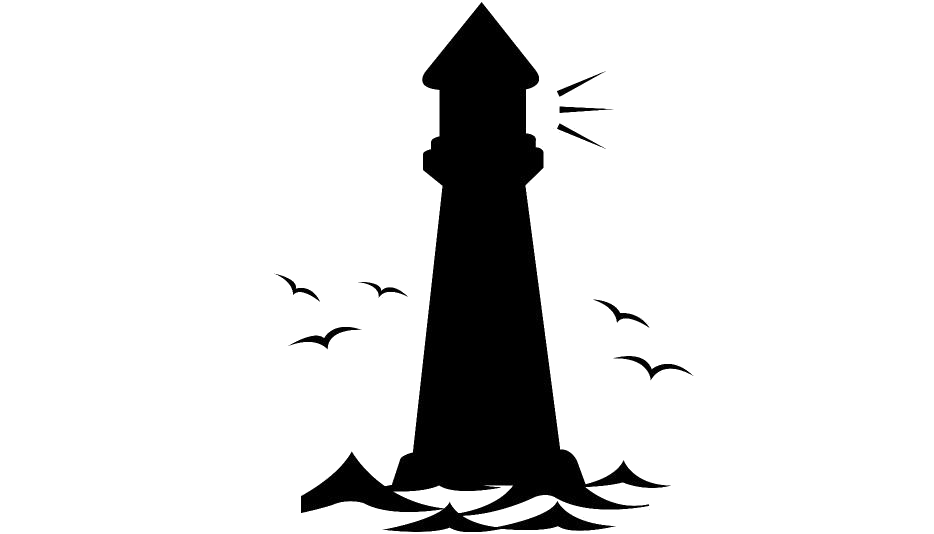 Lighthouse Silhouette Png Isolated Picture (white, silver, lavender, black)