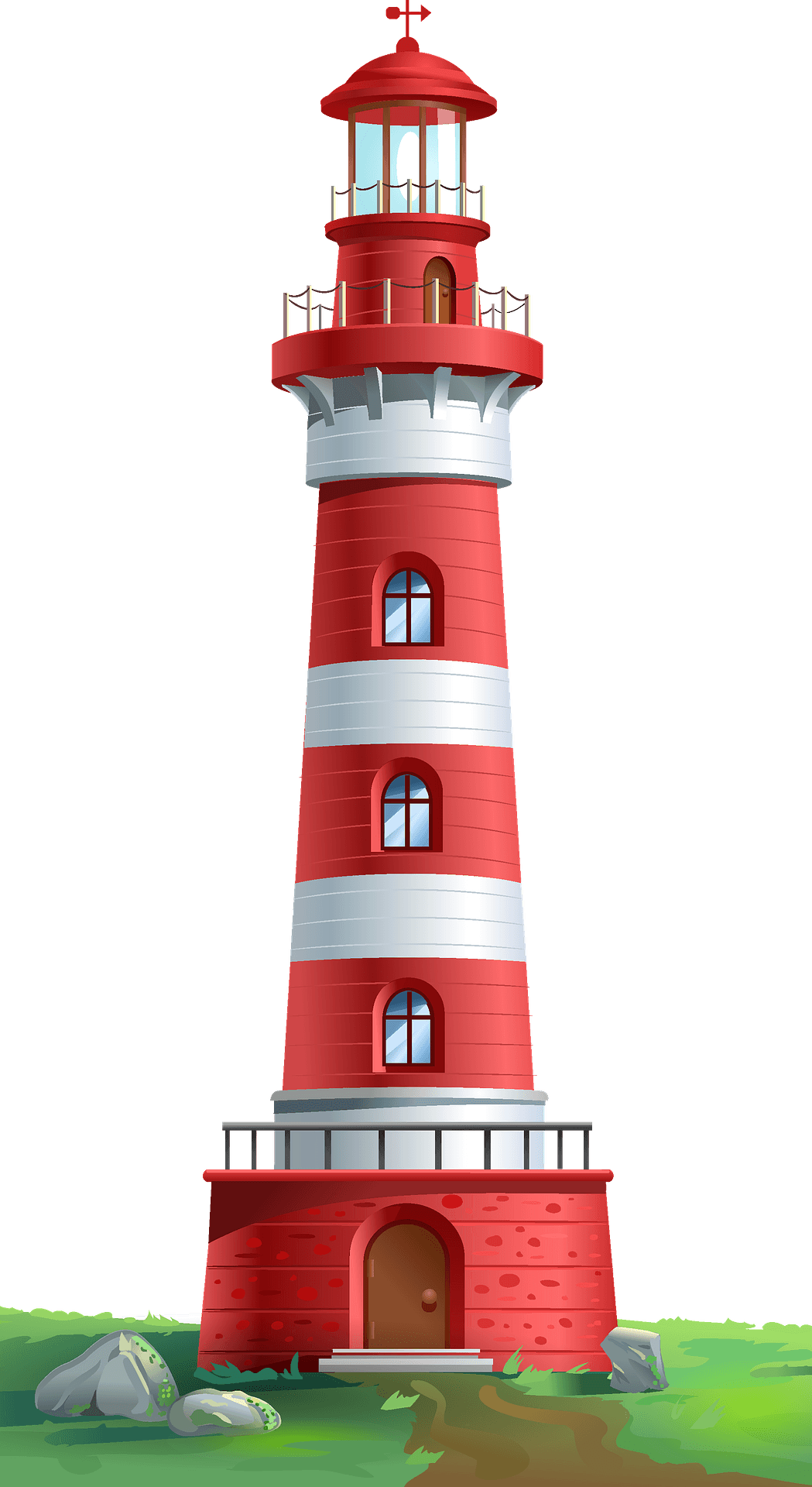 Lighthouse Transparent Isolated Background (gray)