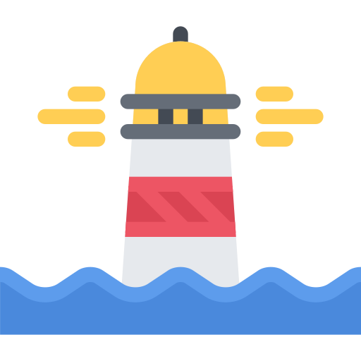 Lighthouse Vision Free Transparent Png Icon Download (lavender, salmon, black, silver, gray)