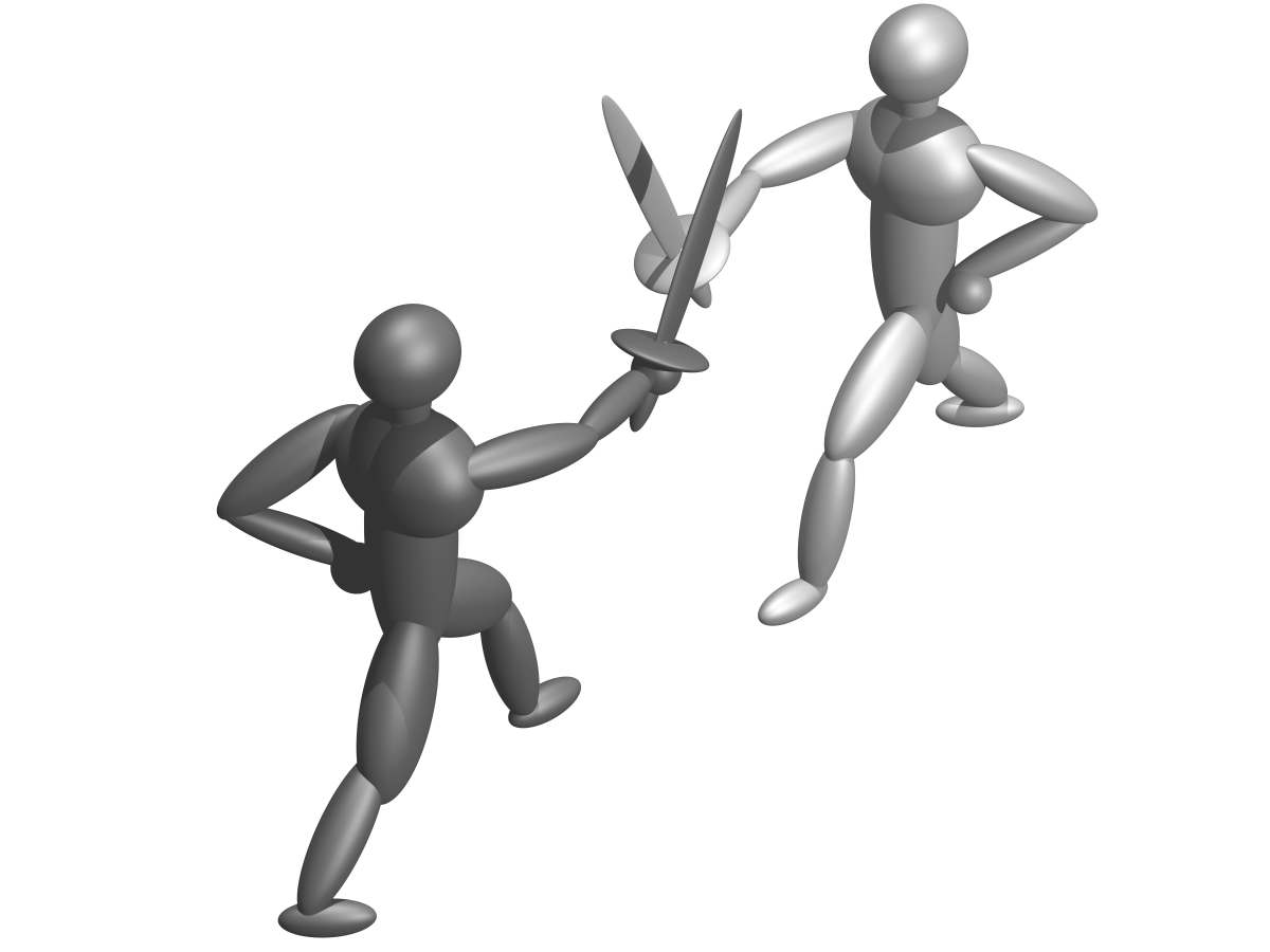 Fighting Clipart Transparent Png (black, gray)