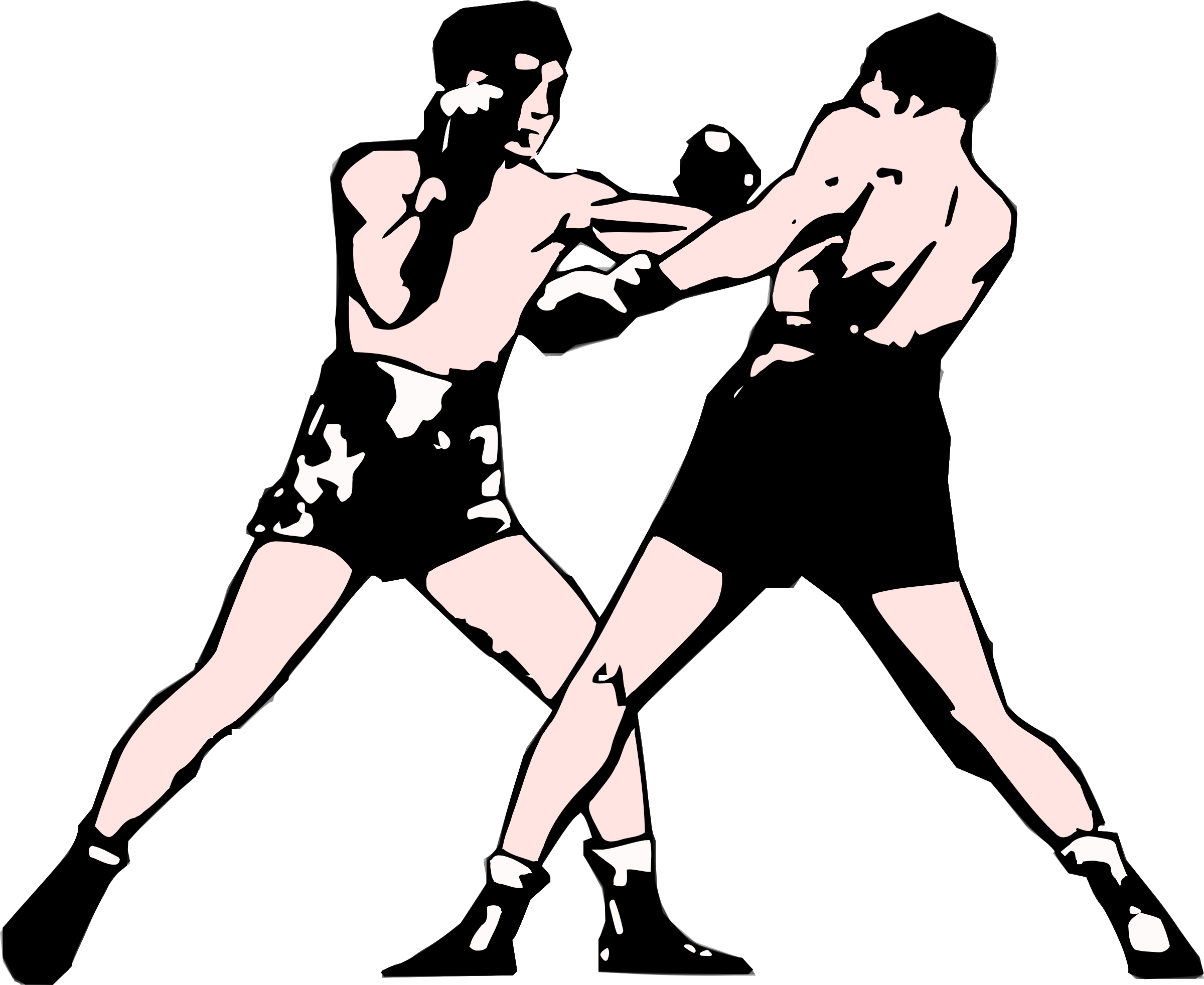 Fighting Png Clipart (black, beige)