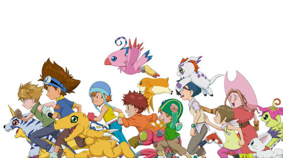 Digimon Png File (orange, black, pink, salmon)