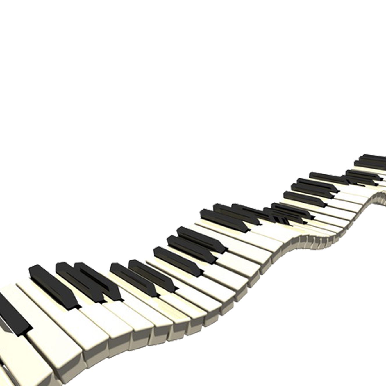 Digital Music Keyboard Png Clipart (white, black)