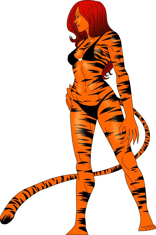 Tigra Marvel Png Clipart (black, chocolate, white)