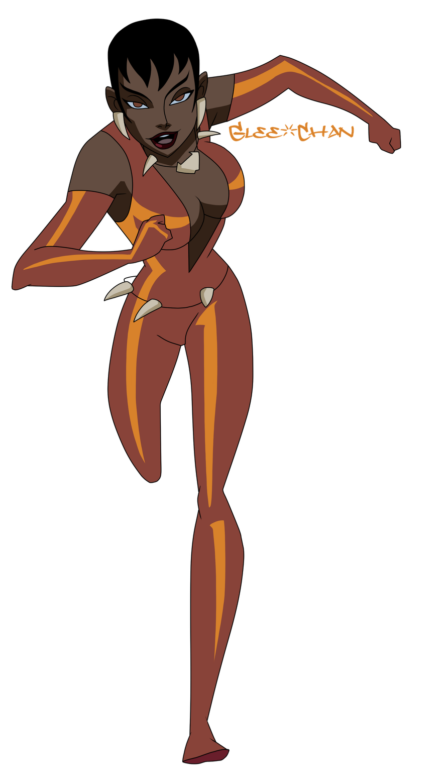 Tigra Marvel Png Pic (black, gray, chocolate, olive)