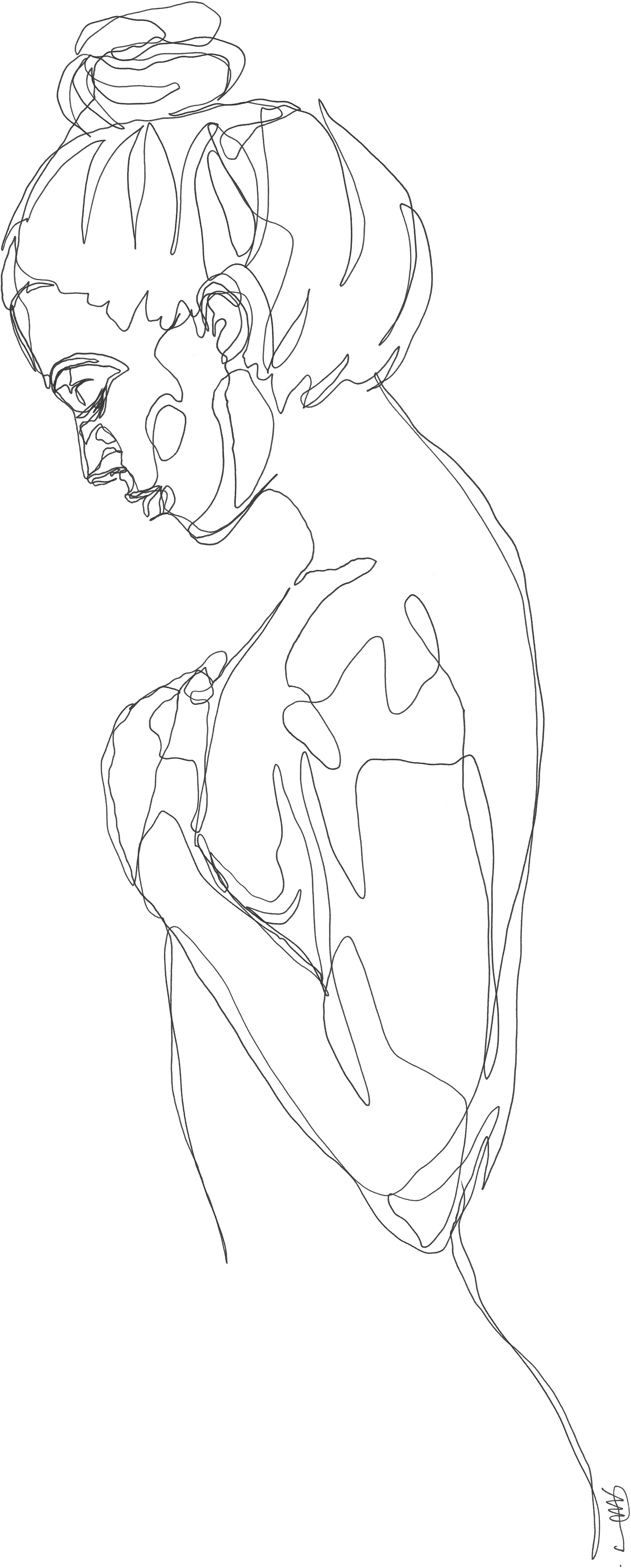 Figure Drawing Art Png (black)