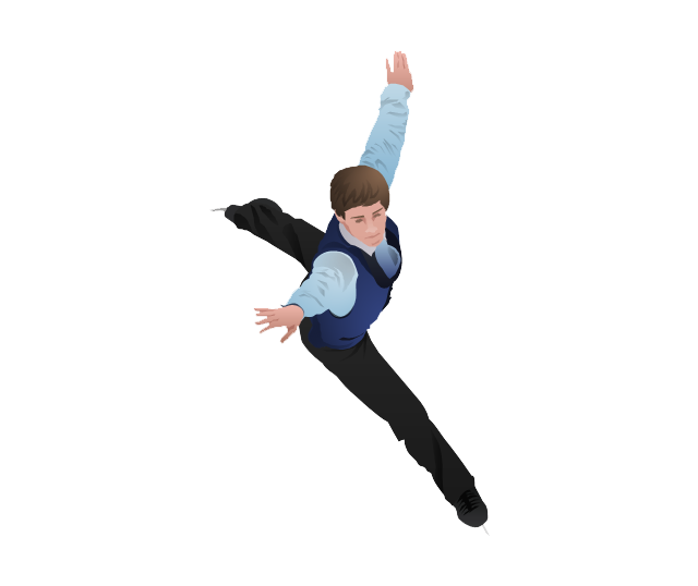 Figure Skating Png Photo (white, black)