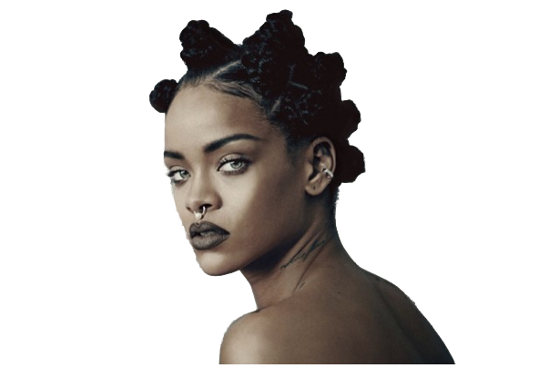 Rihanna Png File (gray, black, white)