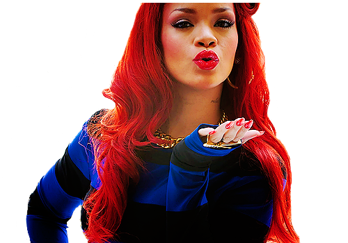 Rihanna Transparent Png (black, white)