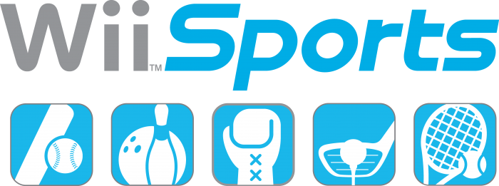 Wii Sports Logo Png Image (greenish blue, black, white)