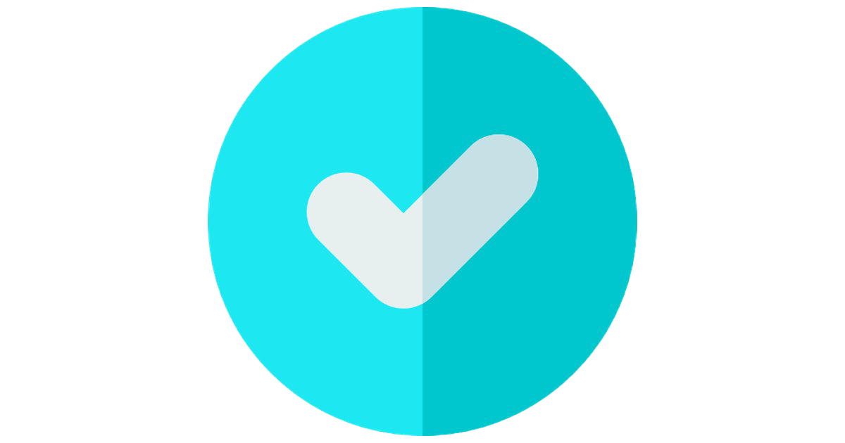 Tiktok Verified Badge Png File (greenish blue, lavender, white)