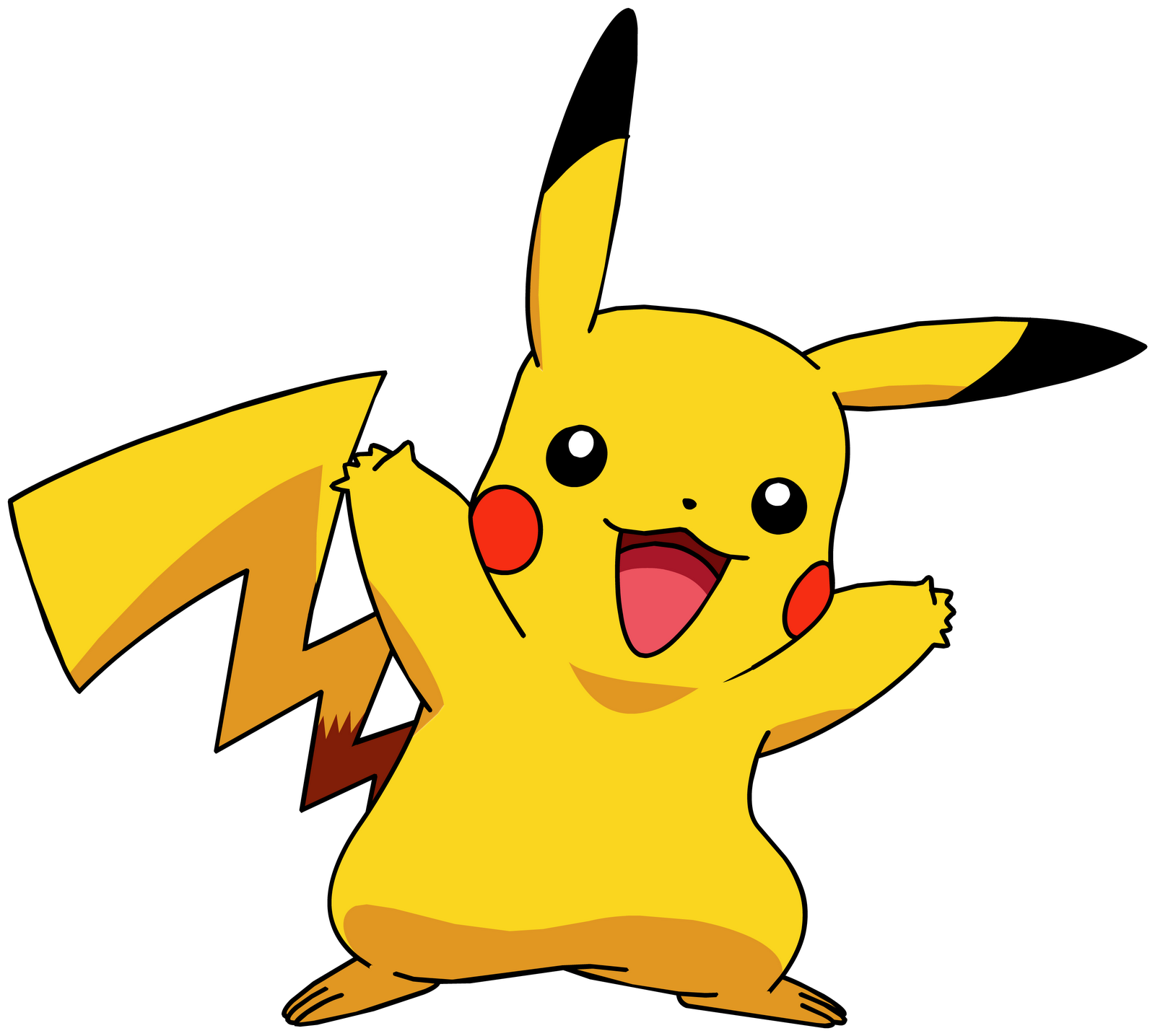 Pikachu Png Hd (black, gold, orange)