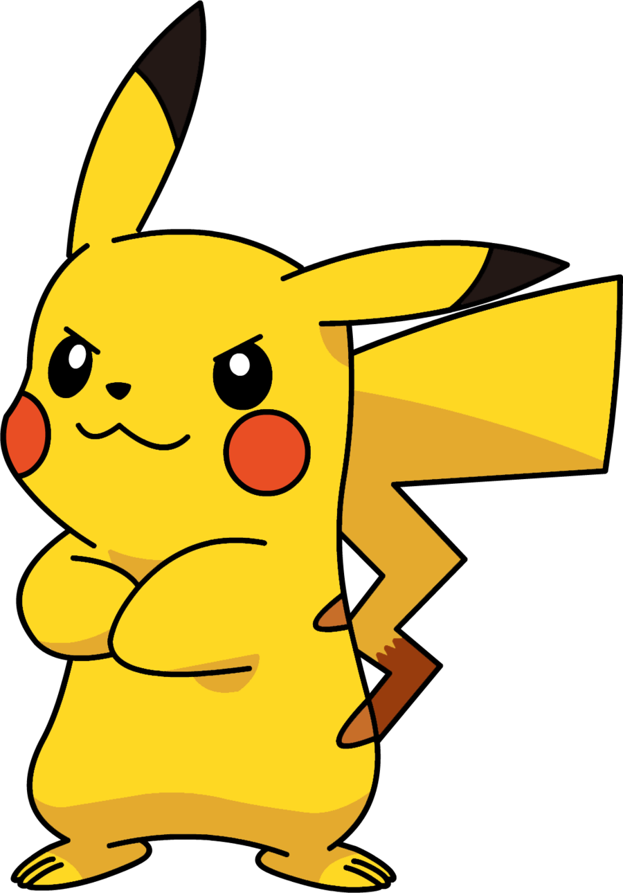 Pikachu Transparent Png (black, gold, orange)