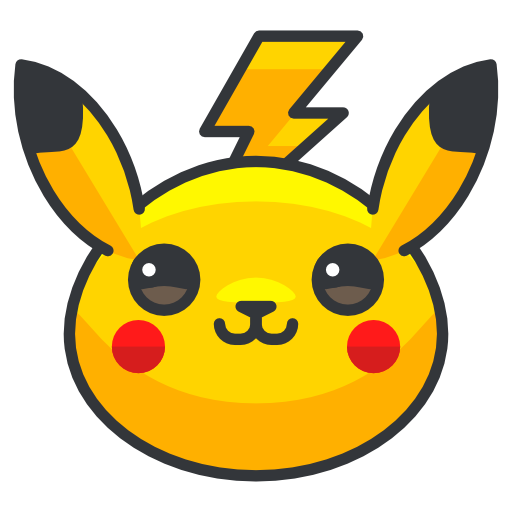 Pikachu Icon Free Png Icon Download (indigo, yellow, black, orange, gold)