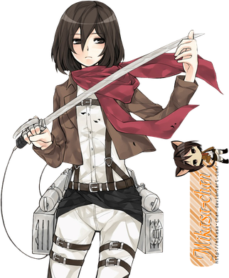 Mikasa Png File (white, black)