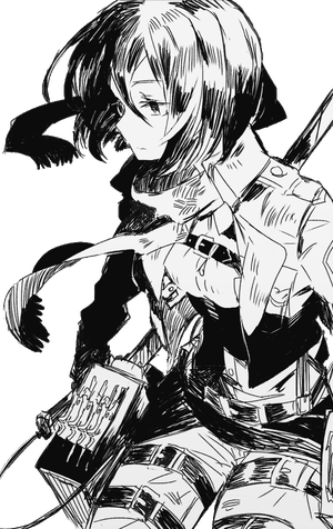 Mikasa Transparent Background (white, lavender, black)