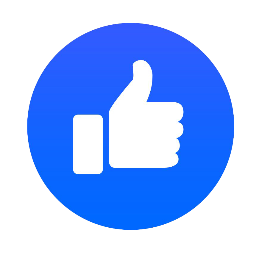 Like Button Png (blue, white)