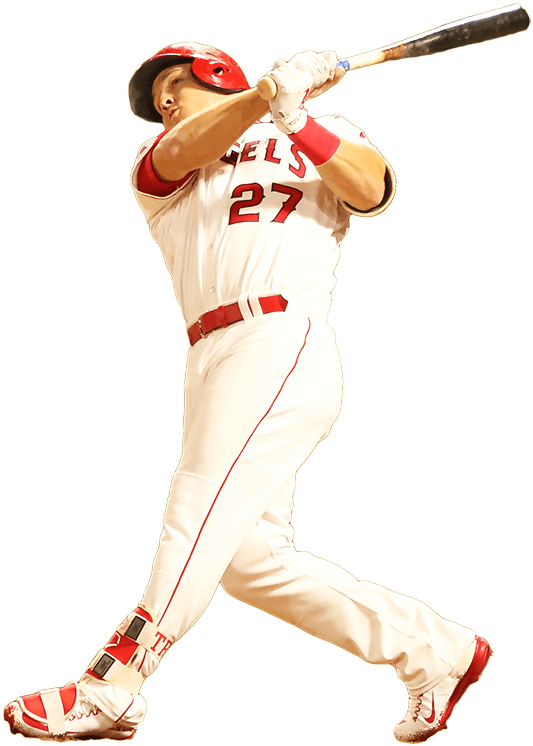 Mike Trout Png Hd (white, black)