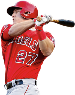 Mike Trout Png Pic (red, black)