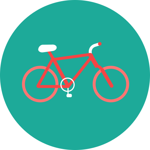 Bike Bicycle Icon Free Nobackground Png Icon Download (teal, salmon, black, white)