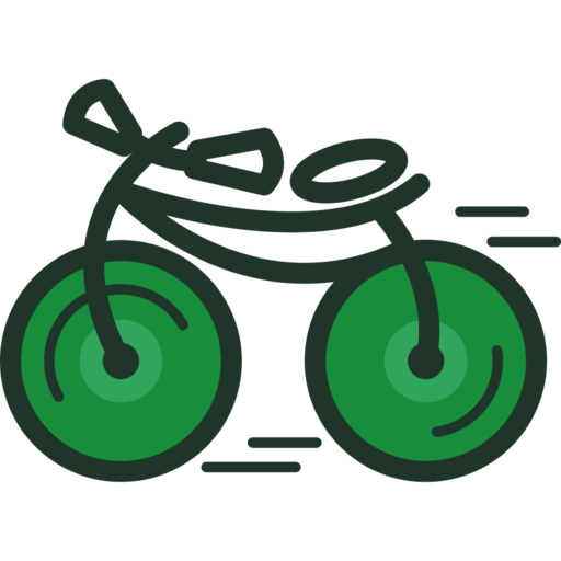 Bike Free Png Icon Download (black, green)