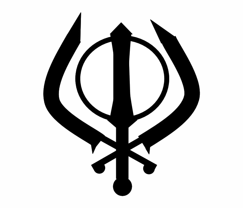 Sikhism Khanda Png Picture (black, white)