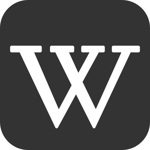 Wikipedia Free Png Icon Download (black)