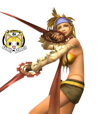 Rikku Png Background Image (black, white)