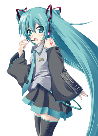 Miku Hatsune Png Image Free Download (gray, black, silver)