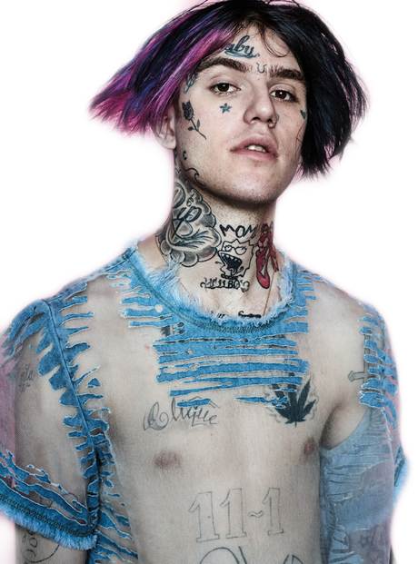 Lil Peep Png Image (black, silver)