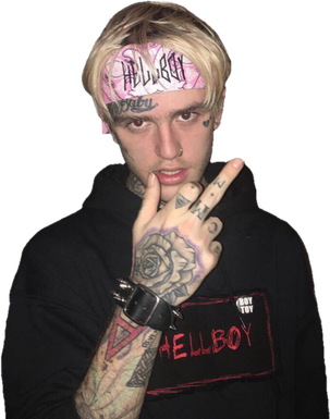 Lil Peep Png Transparent Image (black)