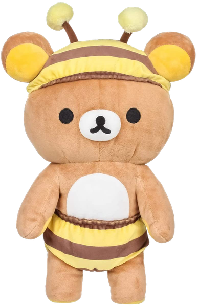 Rilakkuma Bear Png High Quality Image (lavender, pink, black, white)