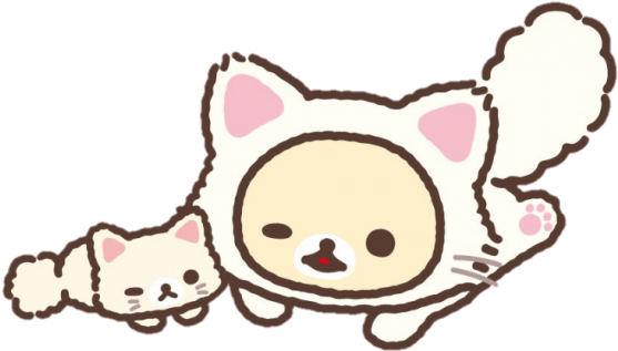 Rilakkuma Transparent Background (pink, beige, black, white)