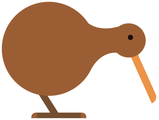 Wild Kiwi Bird Png Image (black, olive, salmon, chocolate)