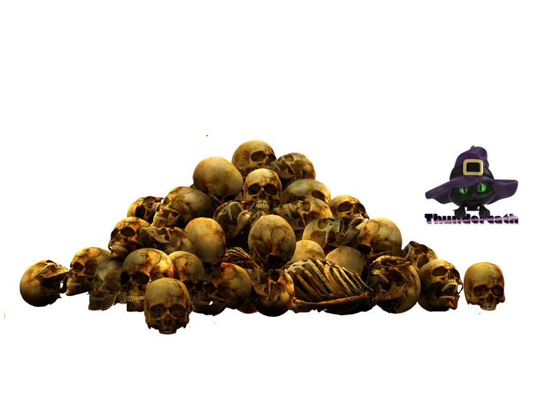 Pile Of Skulls Png File (black)