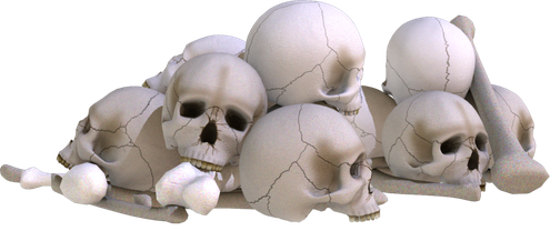 Pile Of Skulls Png Image (black, silver, gray, white)