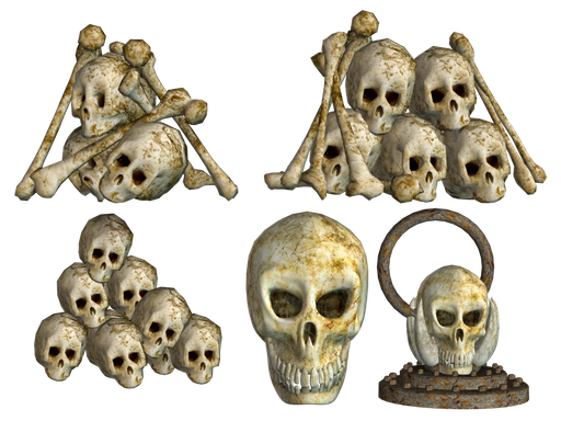 Pile Of Skulls Png Pic (black)