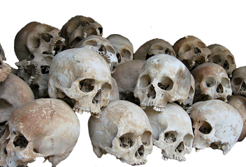 Pile Of Skulls Transparent Png (black, gray, silver)