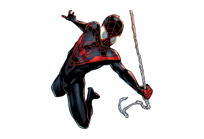 Miles Morales Png File (black, white)