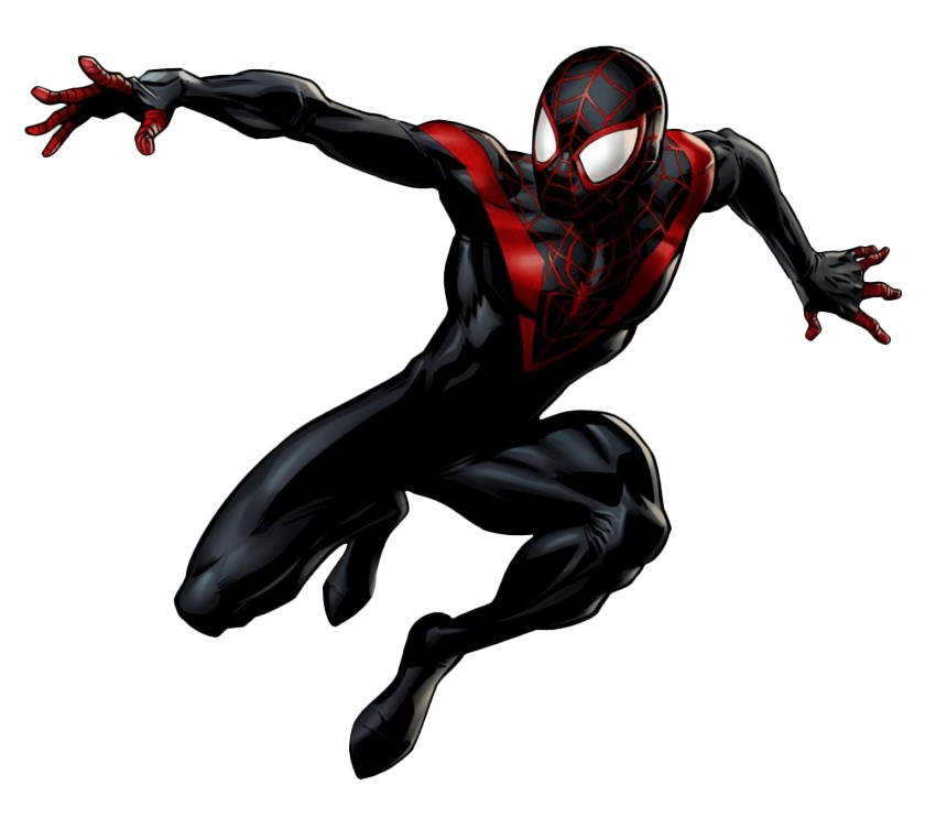 Miles Morales Spider Man Png File (black, white)