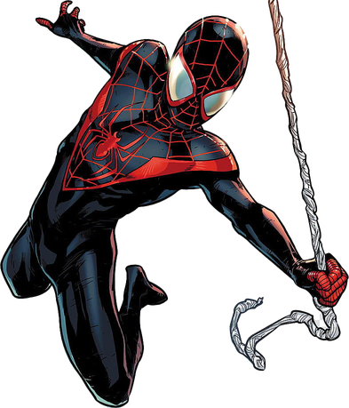 Miles Morales Spider Man Png Transparent Picture (black)