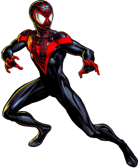 Miles Morales Transparent Png (black)