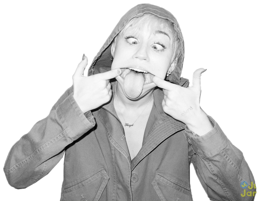 Miley Cyrus Png Picture (gray, black)