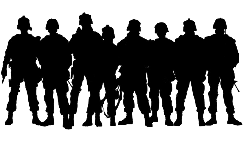 Silhouette Army (black, white)