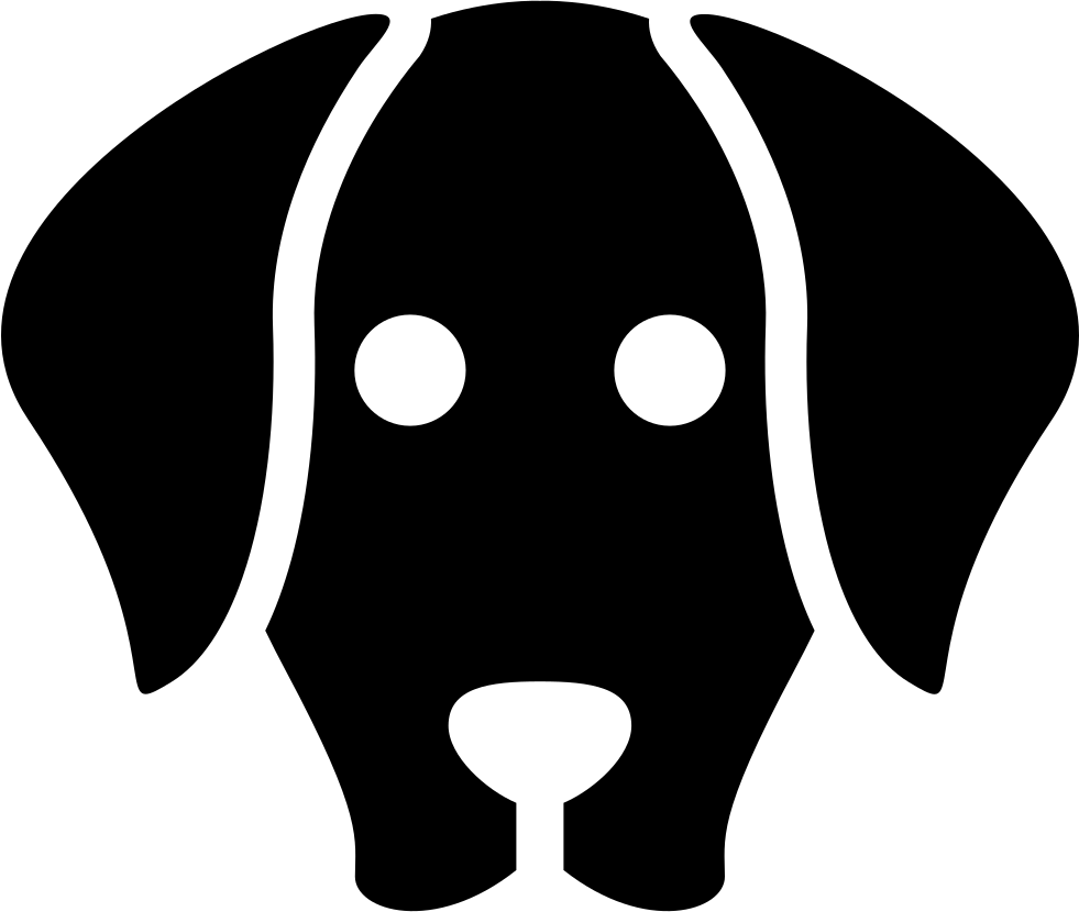 Silhouette Dog Face Png Photos (black, white)