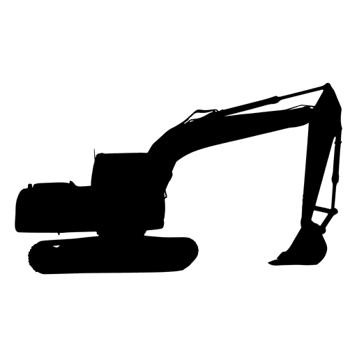 Silhouette Excavator Png Photos (gray, black)