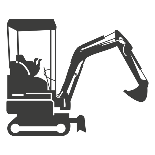 Silhouette Excavator Png Transparent Image (indigo, black)