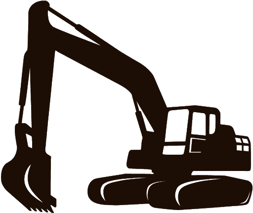 Silhouette Excavator Vector Png Transparent Image (gray, black)