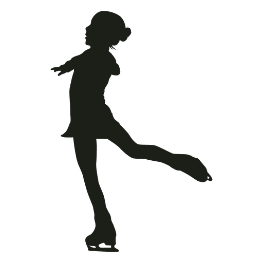 Silhouette Figure Skating Png Transparent Image (gray, black)