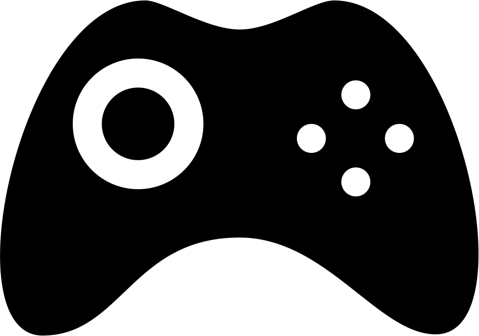 Silhouette Gamepad Png Pic (white, black)